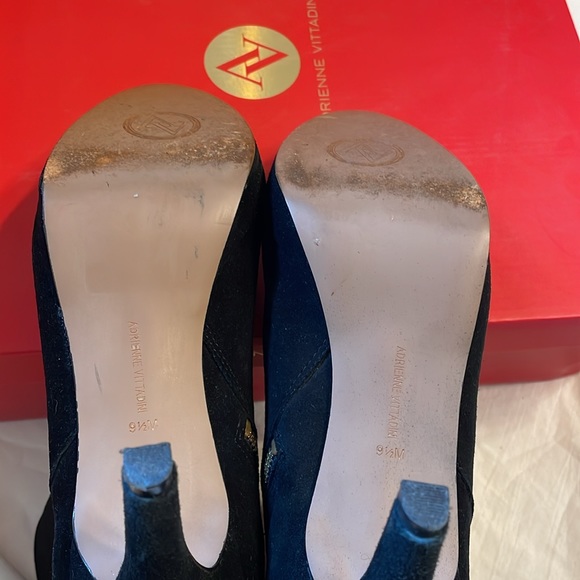 Adrienne Vittandini cuffed platform boot in black suede size 9.5 - Picture 6 of 8